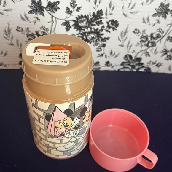 Vintage Pink Disney Thermos with Mickey and Minnie Mouse by Aladdin - Picture 6 of 10